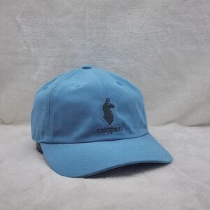 Cotopaxi Hat Cap Strap Back One Size Blue Embroidered Llama Hiking Camping Mens